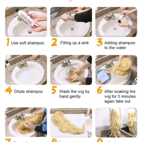 28 Inch Natural Dark Ash Blonde Wavy Long Wig with bangs - Picture 7 of 8